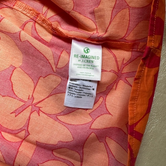 J. Crew Red and Orange V-Neck Sundress - Picture 6 of 7